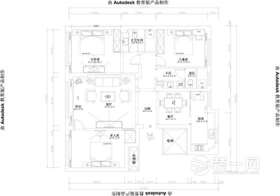 140平米新古典风格三居室装修效果图