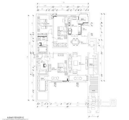 180平米美式风格四居室装修效果图