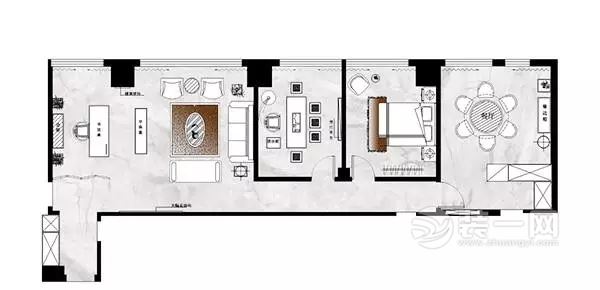 150平米中式风格三居室装修效果图