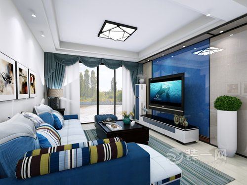 深圳88平米三室一厅装修效果图 地中海装修效果图小户型