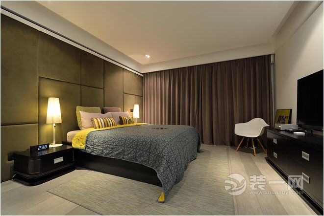 235平四室现代简约设计案例图 呼和浩特装修公司推荐：卧室