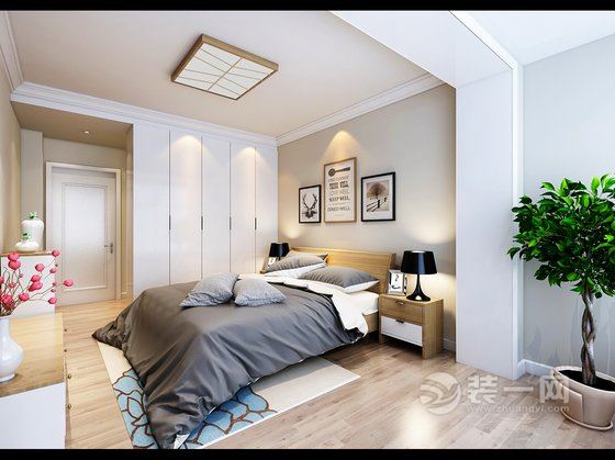 140平米现代简约风格三居室装修效果图