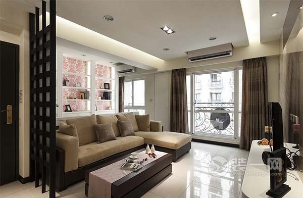 玻璃屏风显质感 呼和浩特装饰公司70平米两居室案例