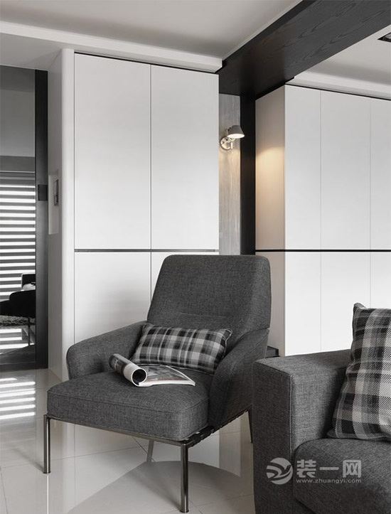 灰色调北欧风格两居室简单有气质 天津装饰公司推荐