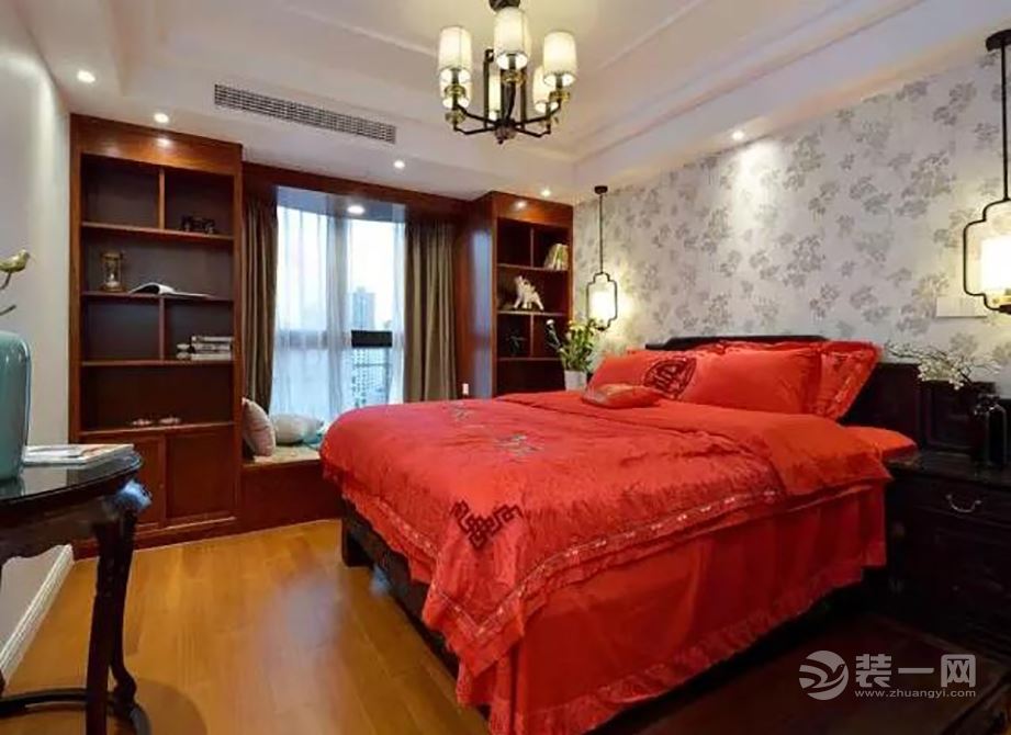 苏州吴越锦源128平米中式风格三居室装修效果图