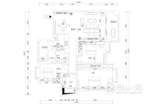 137平米现代简约风格三居室装修效果图