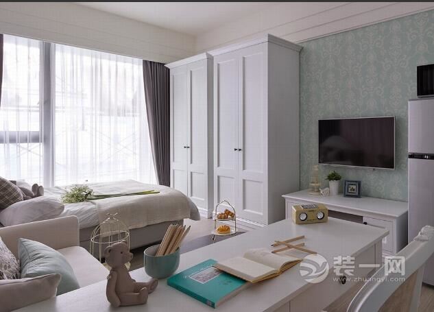 50平米一居室装修 北京美式风格小户型单身公寓设计