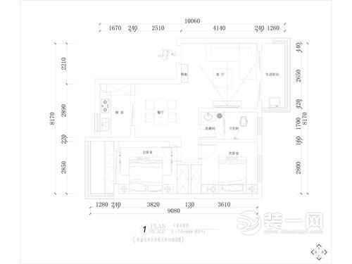 长沙古山庭院110平三居室地中海风格装修效果图