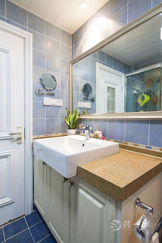87平米两居室温馨实用便利美式家 绵阳装修公司推荐：卫浴
