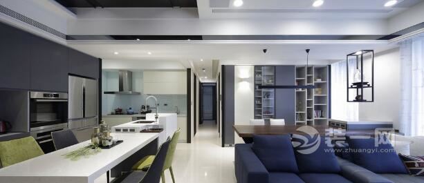 半开放式厨房设计 北京150平米三室两厅装修效果图