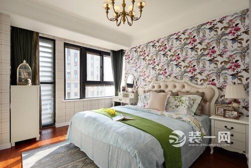 南京复地新都国际106平米美式风格两居室装修效果图