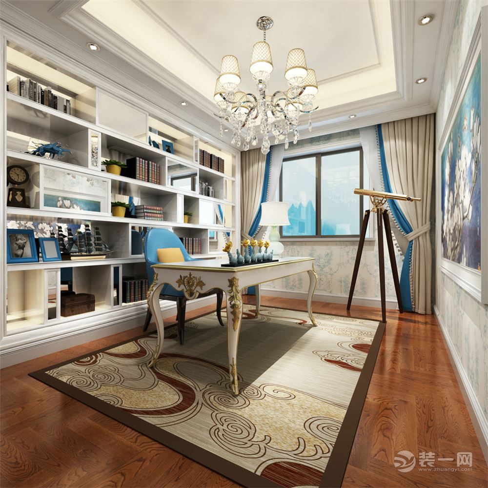 东莞恒裕嘉城小区欧式风格两居室设计案例效果图