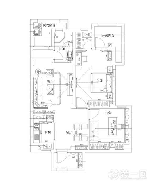 94平北欧风格两居室装修案例