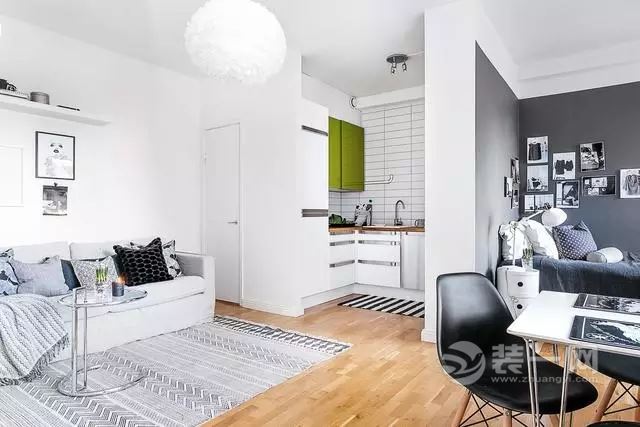 45平北欧风格小户型单身公寓装修案例