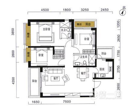 昆明海伦国际125平三居室东南亚风格装修效果图