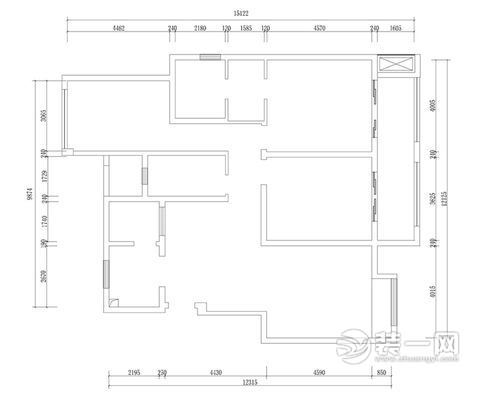 苏州景山玫瑰园87平米北欧风格三居室装修案例户型图