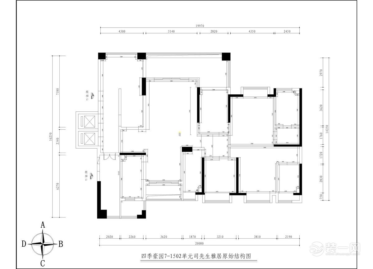 25万元装修东莞长安四季豪园250平米欧式风格效果图