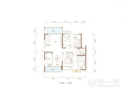 长沙威尔士138平米两室两厅两卫美式风格装修效果图