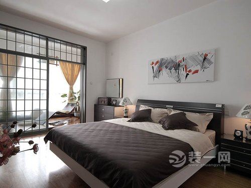 苏州中旅狮山名门110平米三室两厅新中式装修案例——卧室