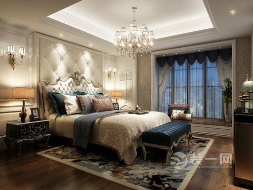 卧室装修效果图 深圳宏发世纪城二期三室一厅欧美风格装修效果图