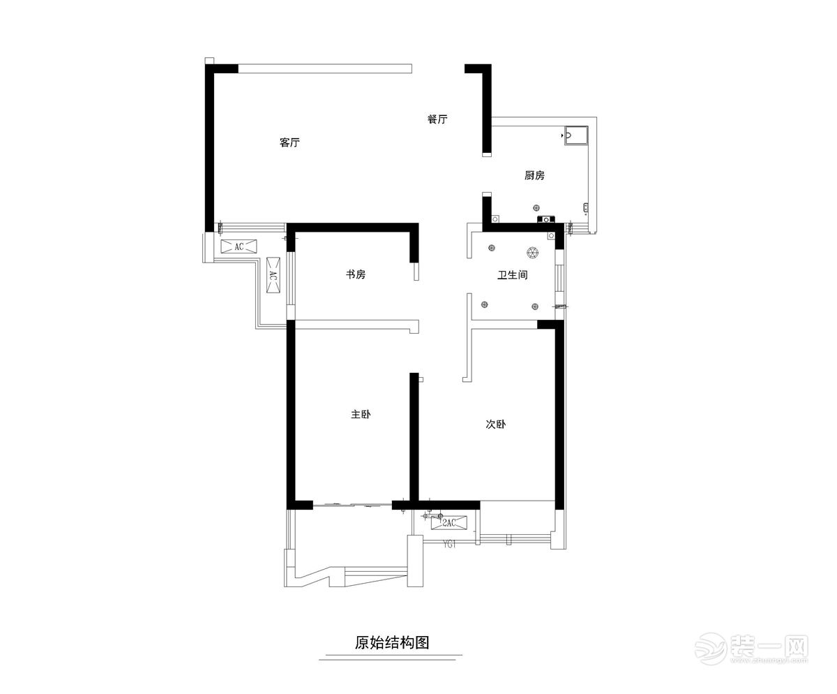 对爱家无微不至 89平三居混搭案例