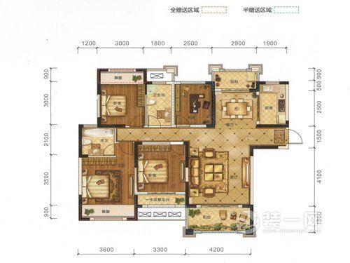 长沙纳爱斯阳光丽城125平四室两厅两卫现代简约风格装修实景图