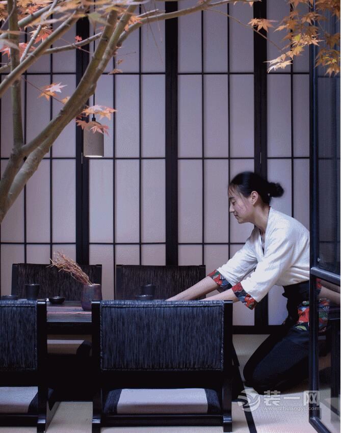 日本料理店装修设计效果图展示 重庆装修设计师创作