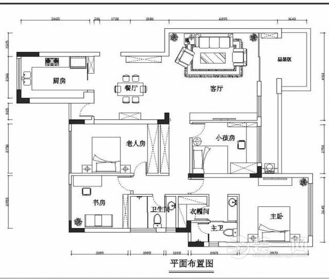 150㎡现代中式简约禅意不老气 马赛克踢脚线真惬意