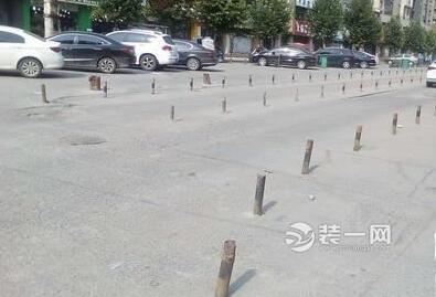 解决郑州一小区出门难问题 装修安装上千桩成一风景