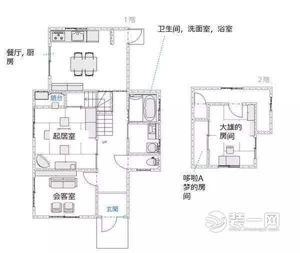 《哆啦A梦》大熊家装修效果图