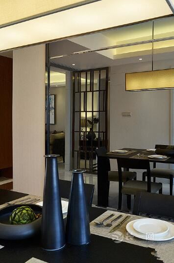 餐厅装修效果图 现代简约风格装修效果图 128平米三室两厅两卫装修效果图