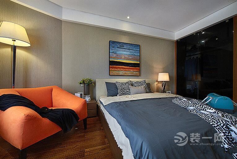 卧室装修效果图 现代简约风格装修效果图 128平米三室两厅两卫装修效果图
