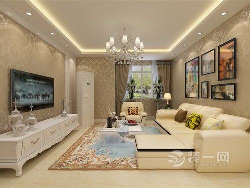 天津诺德中心91平米二居室简欧风格装修设计 半包4万