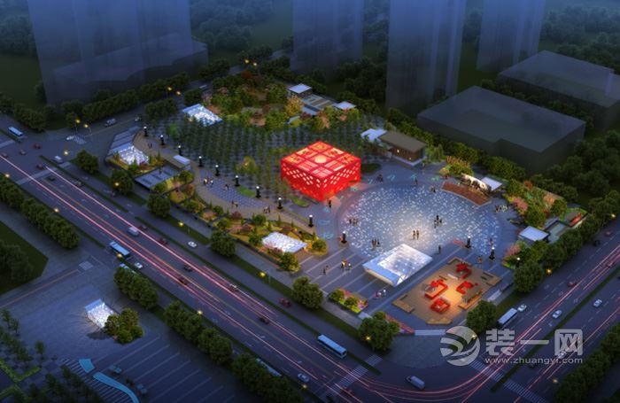 合肥电竞主题购物公园明年开放 中国风"红立方"设计吸睛