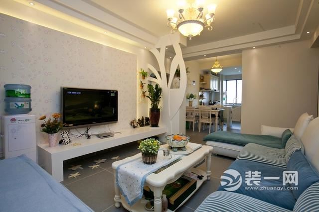 武汉广电兰亭时代95平米三居室田园风格装修实景图