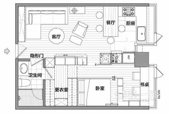 43平小公寓装修案例图