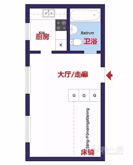 40平米的房子还想咋整 设计出一厅一厨一卫够用了吧