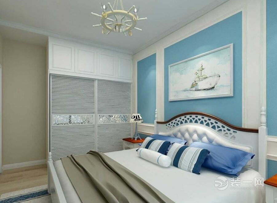 蓝色地中海 7万打造成都80平米两室一厅装修效果图 
