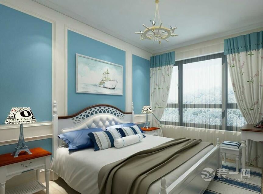 蓝色地中海 7万打造成都80平米两室一厅装修效果图 