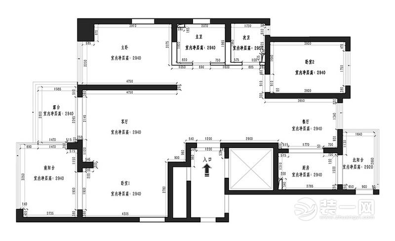 124平中式风格三居室装修案例