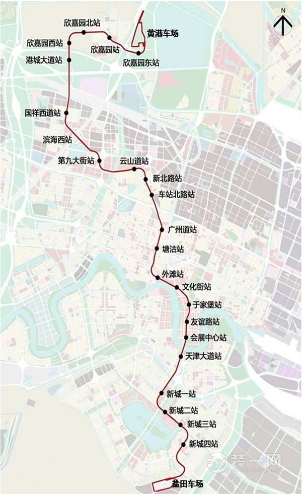 天津b1线路图