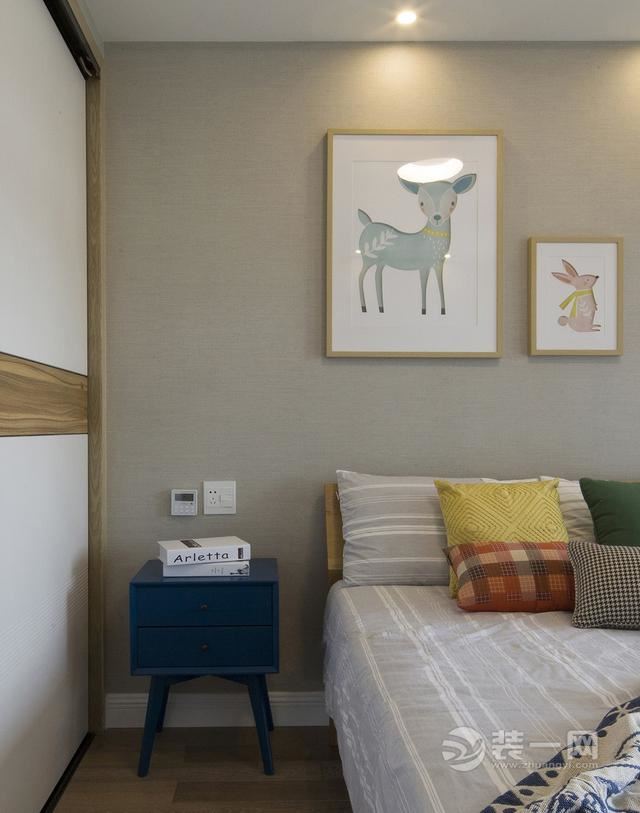 现代北欧风格装修效果案例 卧室厅装修效果图