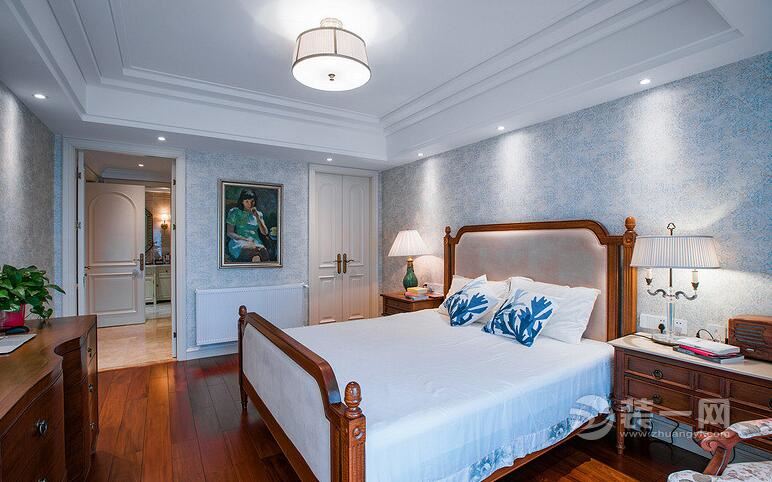 卧室装修效果图 美式装修案例 120平米装修效果图
