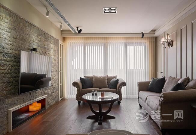 90平米两室两厅装修效果图 北京小美式风格案例设计