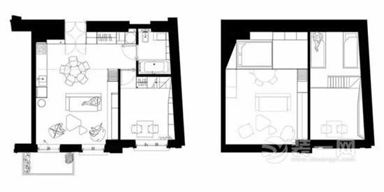 3.3米层高46平米loft装修实景图 三口之家极简生活