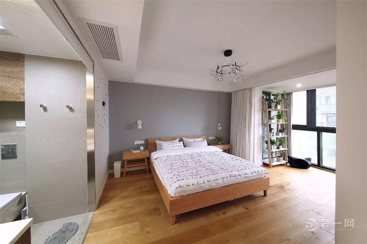 日式北欧混搭装修效果案例 卧室装修效果图