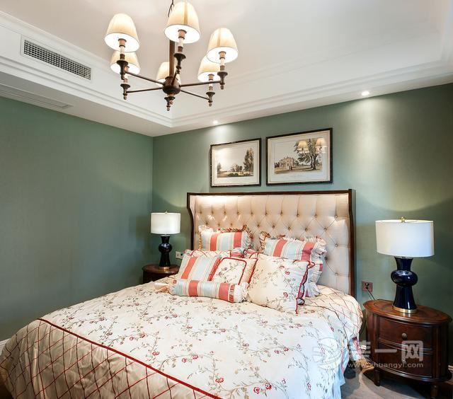 现代美式风格装修效果案例 卧室装修效果图