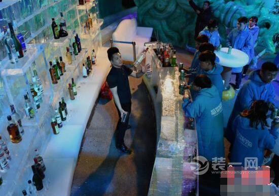 重庆现真冰打造冰酒吧 与室外温差40℃ 来看内部效果图