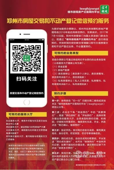郑州市房管局微信预约是实名制 失约两次将禁止使用 