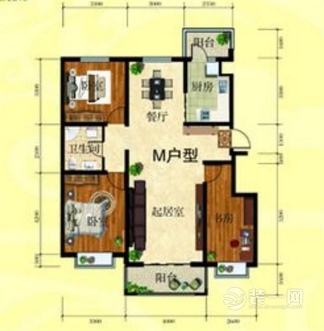 张家口翡翠小镇三室两厅119平米新中式风格装修案例效果